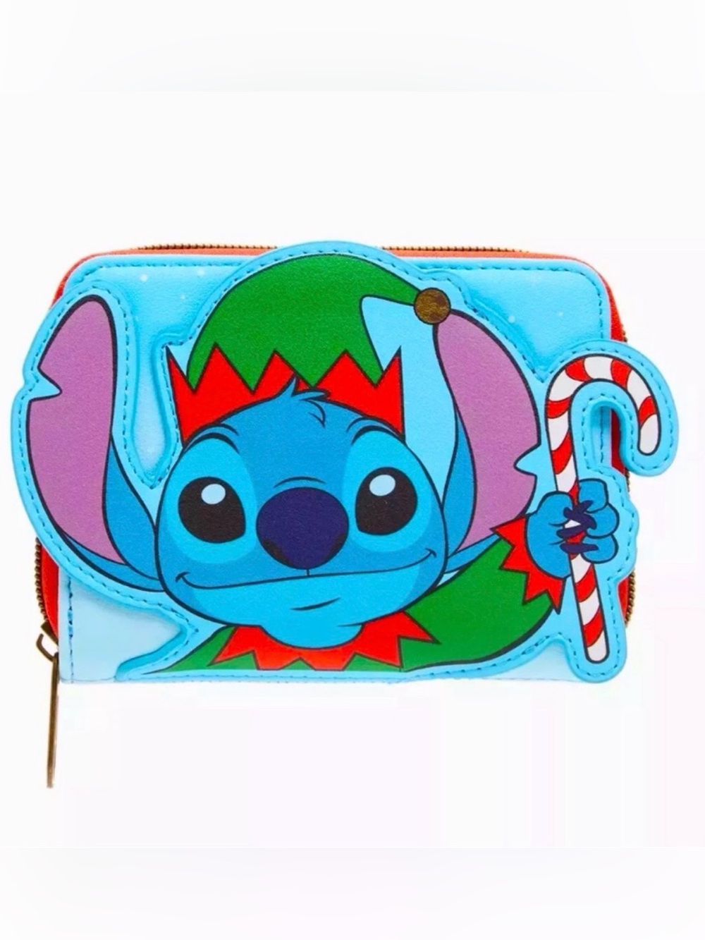 NEW Loungefly Disney Lilo & Stitch Elf Zip Wallet Christmas Holiday Cosplay